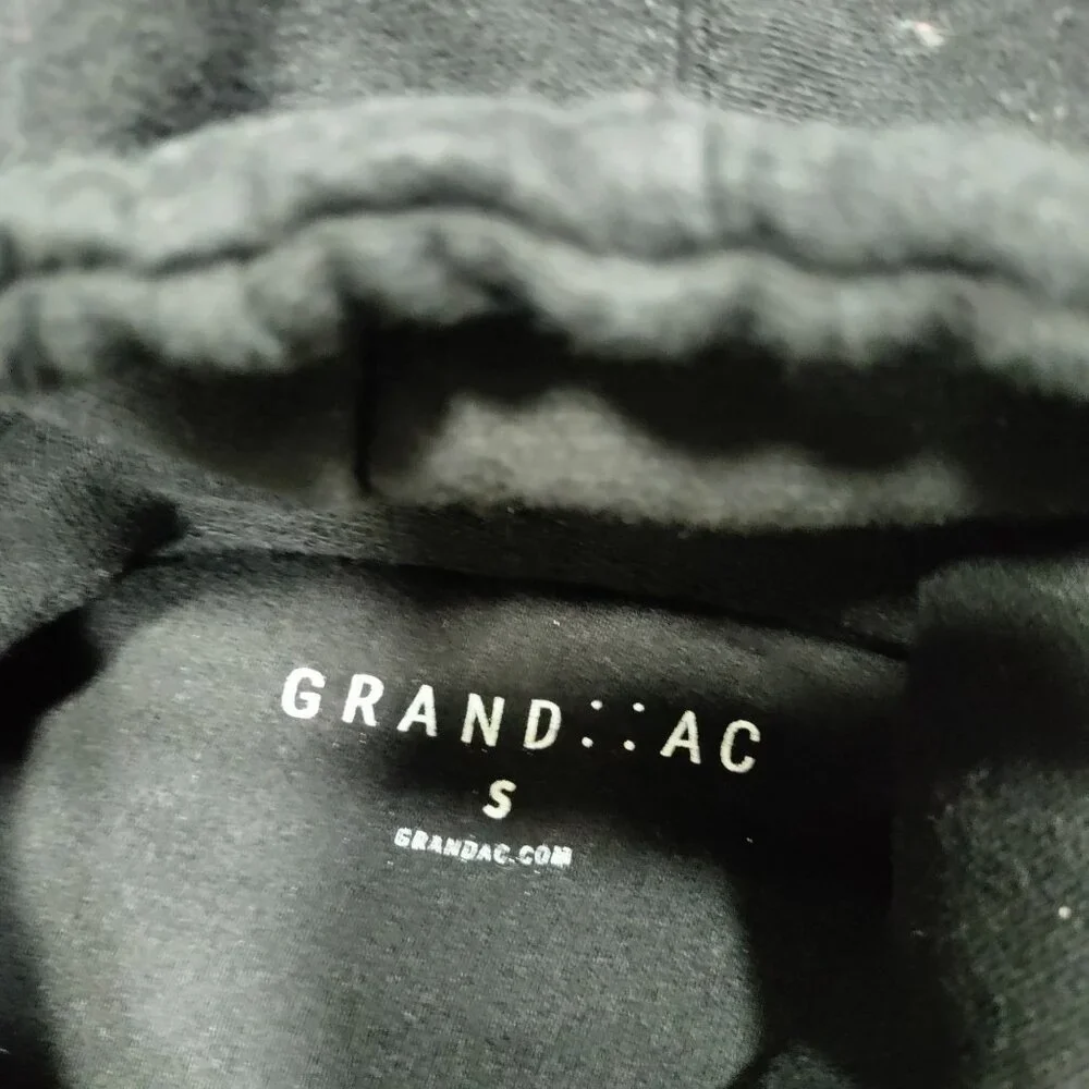 Grand AC 75 Mile Why I'm So Addicted Black Running Hoodie Sweater Men's Small - Picture 6 of 10